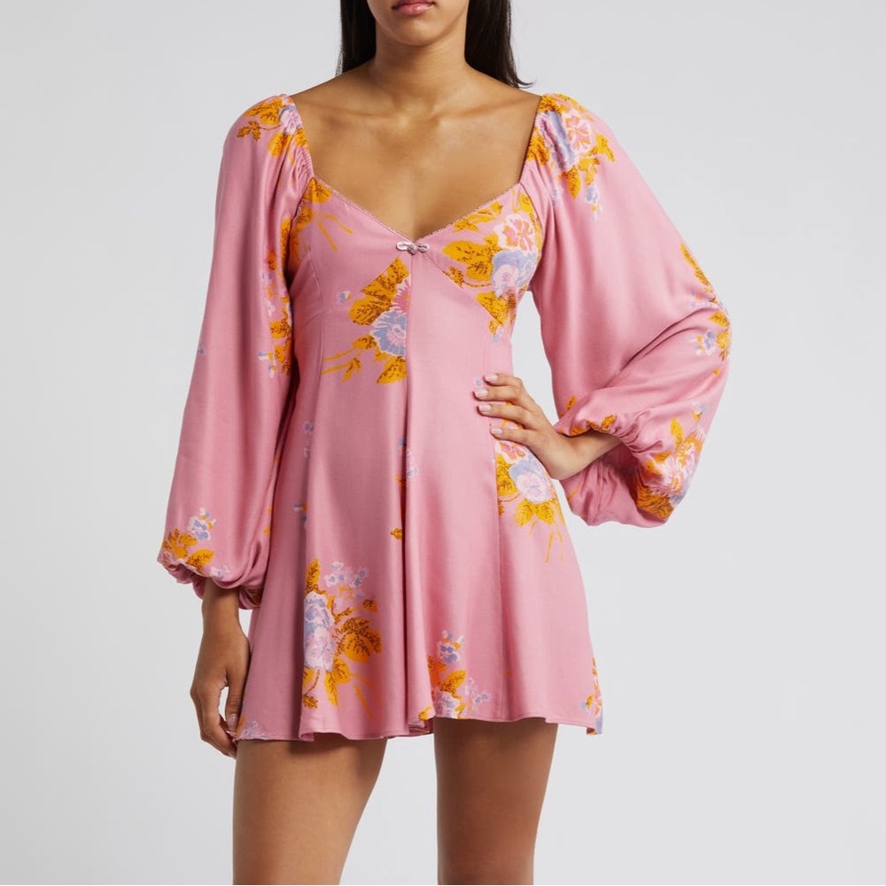 Free People Francesa Dawn Rose Mini Dress